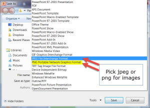 3.2 Pick image format and save