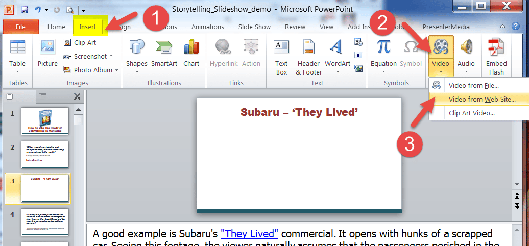 add a youtube video to powerpoint