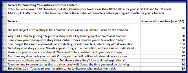Storytelling in Marketing Tweets
