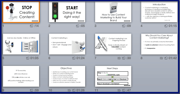 How to Use Content Marketing to Build Your Brand - Course Intro Slides - Demo