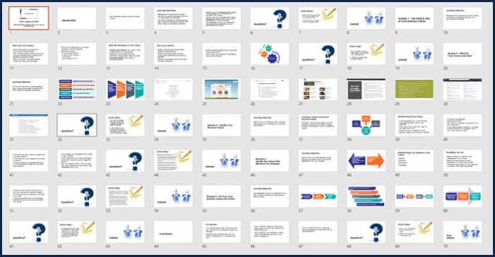 From Values to Profit 11 Core Values Slideshow