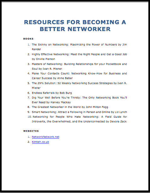 PowerNetworking resources betternetworker