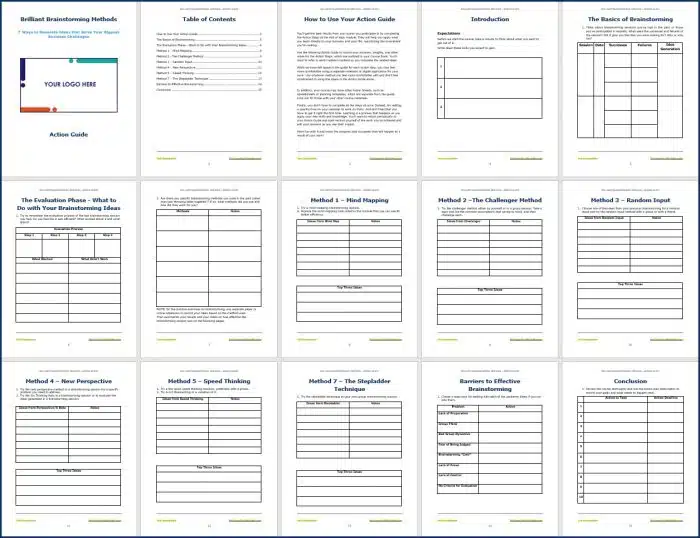 Brilliant Brainstorming Methods - Action Guide