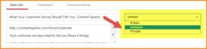 The Easy Way to Use WordPress to Deliver Your eCourse 5 Your visibility options are on the right in the first screen you get to when you edit your YouTube video.