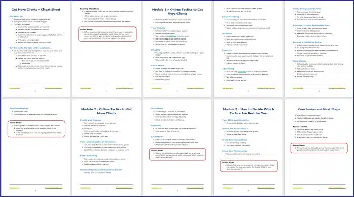 Get More Clients - Cheat Sheet