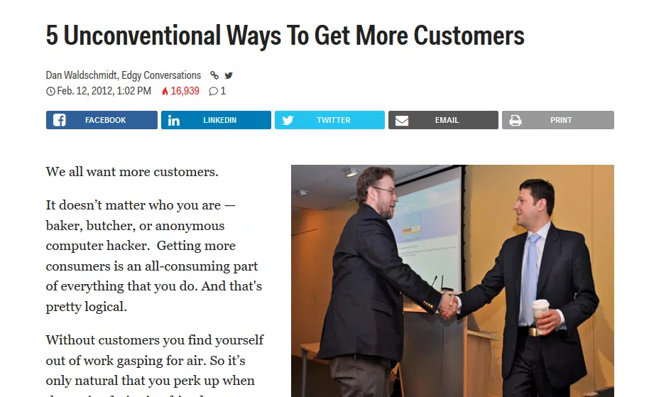 Unconventional ways to get more customers