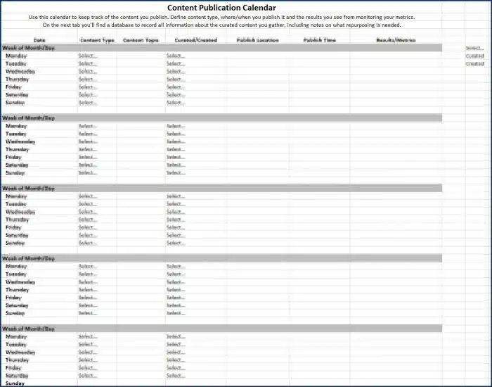 Strategic Content Curation - PublicationCalendar