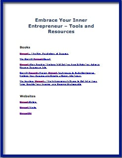 Embrace Your Inner Entrepreneur - Tools