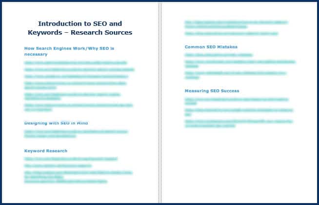 SEOBasics - Research Sources