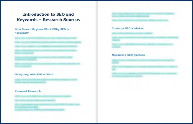 SEOBasics - Research Sources