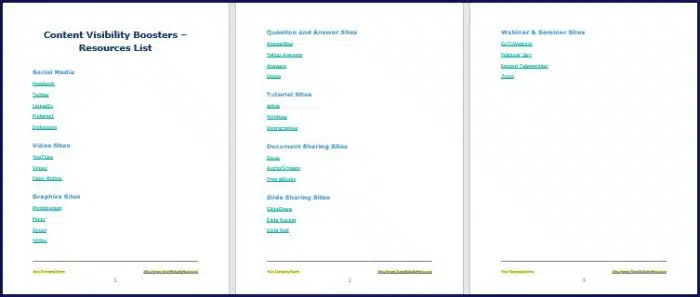Content Visibility Boosters - Resources