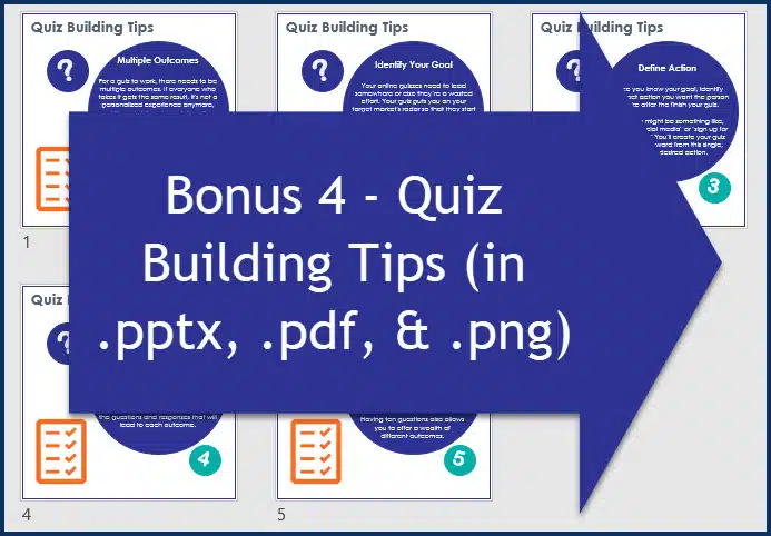 Quiz Building for Marketers - Bonus 4 Quiz Building Tips