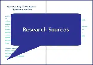 Quiz Building for Marketers - Research Sources