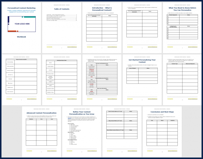 Personalized Content Marketing - Workbook