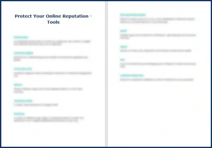 Protect Your Online Reputation - Tools