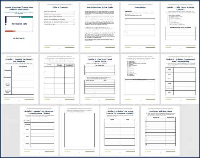 Attract and Engage Your Audience with Visuals - Action Guide