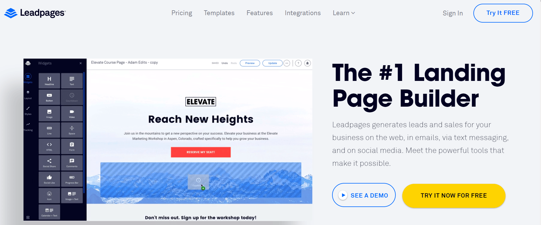 14 LeadPages buttons