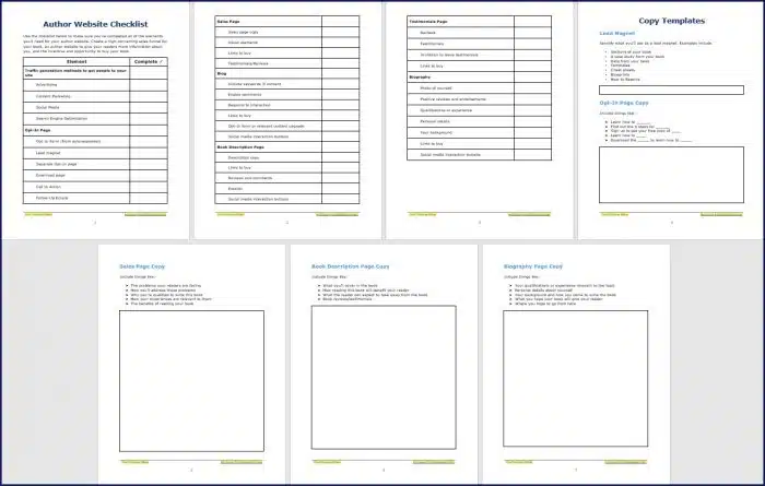Write Your Expert Book Expansion Pack - Author Website Checklist
