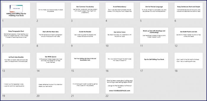 Write Your Expert Book Expansion Pack - Writing and Editing Tips Slideshow