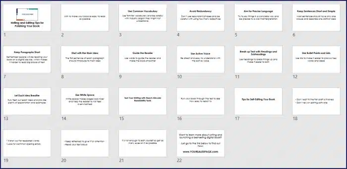 Write Your Expert Book Expansion Pack - Writing and Editing Tips Slideshow