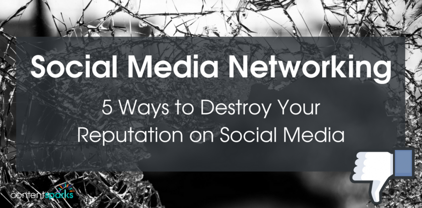 Social Media Networking – 5 Ways to Destroy Your Reputation on Social Media