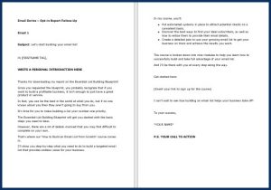 How to Build an Email List from Scratch - Opt In Email 1