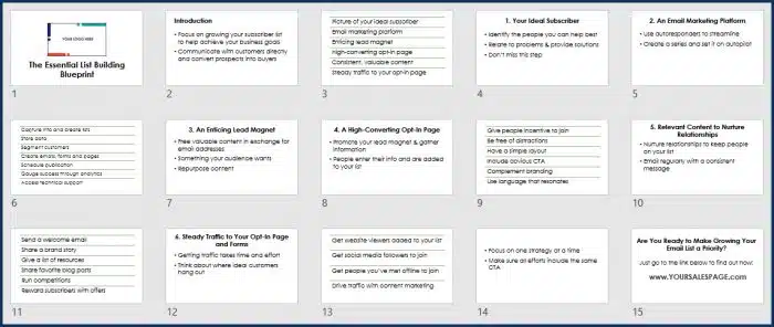 The Essential List Building Blueprint 10 How to Build an Email List from Scratch - Opt In Slideshow