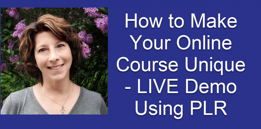 How to Make Your Online Course Unique – Demo Using PLR