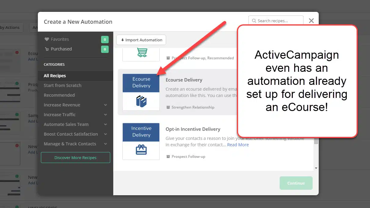 ecourse delivery automation