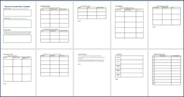 Create Your Business Growth Plan - Business Growth Plan Template