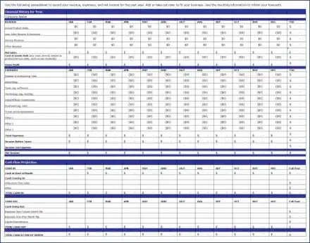 Create Your Business Growth Plan - Financial History Spreadsheet
