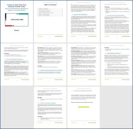 Create Your Business Growth Plan - Opt-In Report