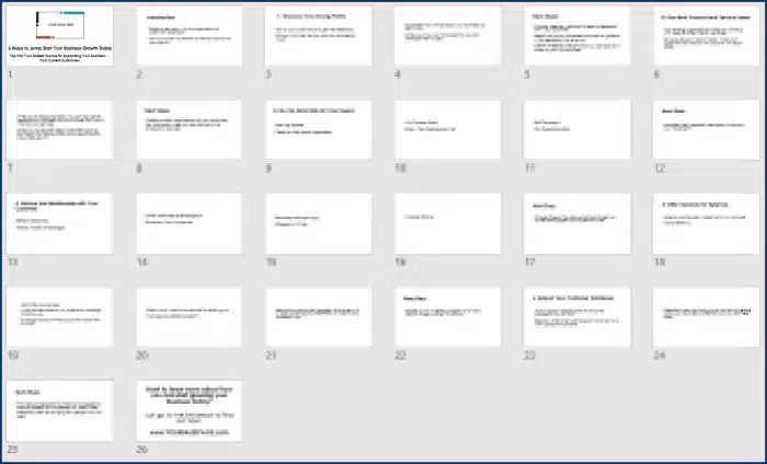 Create Your Business Growth Plan - Opt-In Slide Show