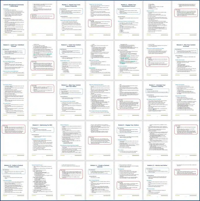Content Management Bootcamp - Cheat Sheet