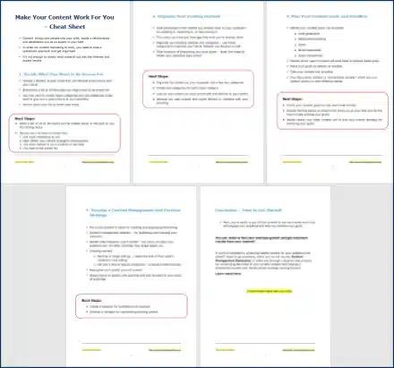 Content Management Bootcamp - Opt-In Cheat Sheet