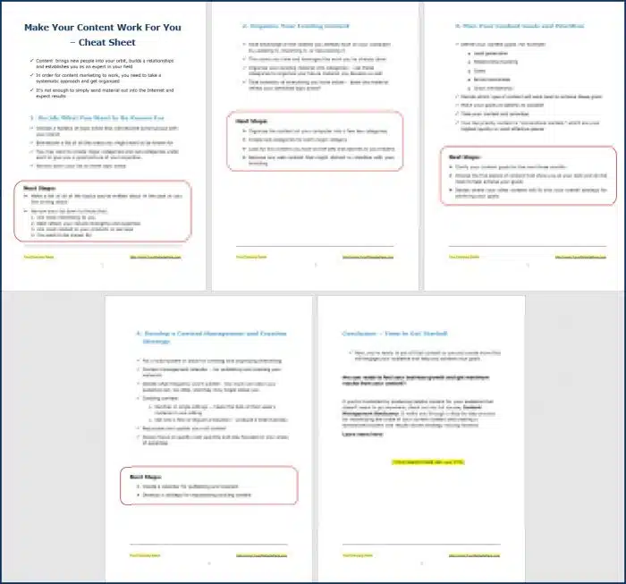 Content Management Bootcamp - Opt-In Cheat Sheet
