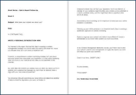 Content Management Bootcamp - Opt-In Email 2