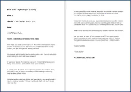 Content Management Bootcamp - Opt-In Email 6