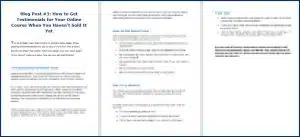 Launch & Market Your Online Course - Opt-In Blog 3