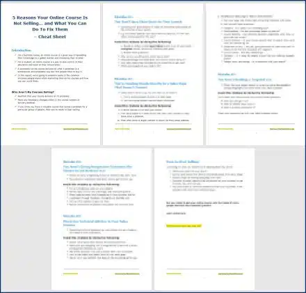 Launch & Market Your Online Course - Opt-In Cheat Sheet
