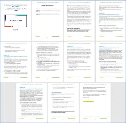 Launch & Market Your Online Course - Opt-In Report