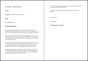 How to Create a Realistic Content Marketing Plan - OptIn Follow Up Email 3