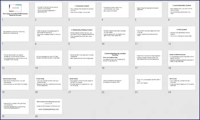 How to Create a Realistic Content Marketing Plan - OptIn Slideshow