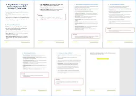 Build A Community Around Your Brand - OptIn Cheat Sheet