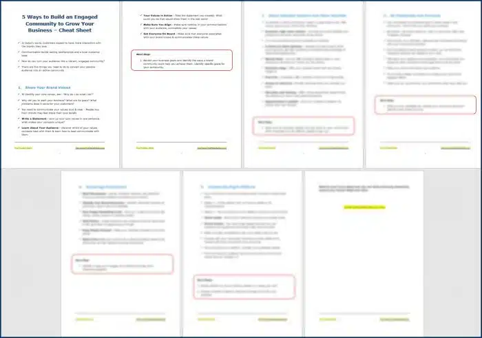 Build A Community Around Your Brand - OptIn Cheat Sheet