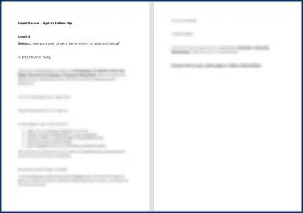 Customer Lifecycle Marketing - Opt In Email 1