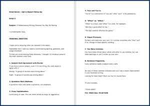 Essential Business Writing Skills - Opt In Email 3