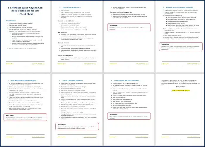 Keep Your Customers For Life Opt In CheatSheet