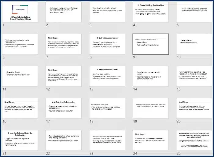 Sales Skills Opt In Slideshow
