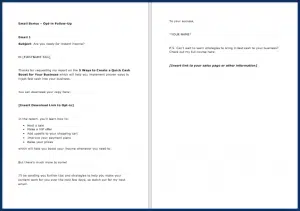 Fast Cash Strategies - Opt-In Email 1